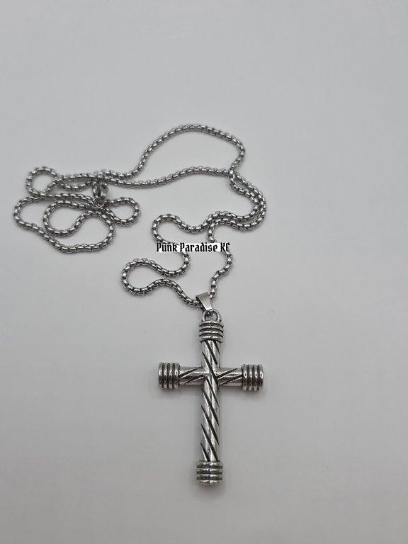 Silver cross necklace